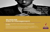 IN-HOUSE intro to management · intro to management Short Course for Emerging Managers 2020. UNISA: Centre for Business Leadership Page #2 The Short Course for Emerging Managers (SCEM)