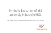 Symbolic Execution of x86 assembly in Isabelle/HOLjrh13/spisa19/slides_01.pdf · 2019. 9. 18. · 3ea4: mov QWORD PTR [rsp+0x118],rax 3eac: xor eax,eax 3eae: lea rsi,[rsp+0x8] 3eb3: