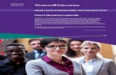 EdD Educational Leadership - Western University · 2020. 6. 9. · transcripts, a writing sample and a current resume. For admission to the EdD program, students must possess a Master's