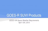 GOES-R SUVI Products - Space Weather Prediction Center · SUVI Level 2 products Composite Image Composite Images are combined weight-averaged time-series of solar EUV images. Weighting