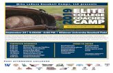 COLLEGE COACHES - LaRosa Baseball Camps · Mike LaRosa Baseball Camps, LLC presents ELITE COLLEGE COACHES 2019 CAMP September 29 | 9:00AM - 4:00 PM | Widener University Baseball Field