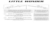 LITTLE WONDER · LITTLE WONDER ® OWNER’SMANUALandSAFETYINSTRUCTIONS for Single Edged (Models 1910, 2410, 3010, 1912, 2412, 3012) and Double Edged (Models 1920, 2420, 3020, 1922,