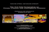 The 3rd Joint Symposium on Ocean, Coastal, and Atmospheric ... · Thermodynamic control of the Asian-Australian monsoon precipitation Masato Mori, Masahiro Watanabe, Hideo Shiogama,