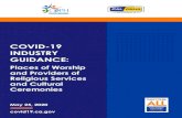 COVID-19 INDUSTRY GUIDANCE...3 This guidance does not obligate places of worship to resume in-person activity. Further, it is strongly recommended that places of worship continue to