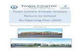 Town Centre Private Schools Return to School Re-Opening ... · Town Centre Private Schools Return to School Re-Opening Plan 2020 . Policies and Procedures regarding Health and Safety