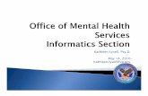 Kathleen Lysell, Psy.D. May 14, 2010 Kathleen.lysell@va · 14 elements in Mental Health Operations Plan identified as requiring IT support 7 of those elements identified as “mature
