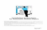 Dryer Installation Instructions - Kleenmaid · F KJFJF KH GJHJF JDAPALS DK KF DISCONNECT POWER BEFORE SERVICING SERVICEING OK IMPORTANT DIAGNOSTIC INDICATOR MODEL 50A72-203. WARNING