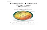 Spring 2020 Professional Education Department Handbook · teacher education majors address the Standards of Effective Practice. The Department also ... majors, and specialty programs
