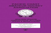 PACIFIC COAST AMATEUR Rulebook_2019... · PCAHA Rulebook - 2019-2020 Season - 3 - PRESIDENT’S MESSAGE The Pacific Coast Amateur Hockey Association (PCAHA) is the BC Hockey District