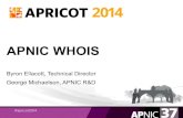 APNIC WHOIS 2018. 1. 23.آ  WHOIS eMail ARMS Master Database Source: APNIC NRTM . NRTM APNIC Master WHOIS