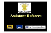 Assistant Referee module - Wellington Rugby Referees · The Role of the Assistant Referee 1. What is your “big picture” role from the time you receive your appointment until you