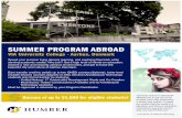 SUMMER PROGRAM ABROAD - Humber College · SUMMER PROGRAM ABROAD VIA University College - Aarhus, Denmark Spend your summer living abroad, learning, and exploring Denmark while earning