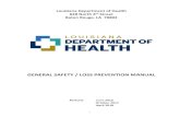 GENERAL SAFETY / LOSS PREVENTION MANUAL · PART V General Safety/Loss Prevention Plan All ORM work locations of the LDH (offices, division, bureau, unit, and 24-hr facility) must