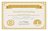 CERTIFICATE OF EXCELLENCE - greenpointroofing.com...CERTIFICATE OF EXCELLENCE has achieved the notable status of Emerald Premium Roofing Contractor for Malarkey Roofing Products®.