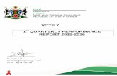 VOTE 7 - North West programmes/nwpg qpr...3 Actual performance against 2015-2016 first quarterly targets 18 - 41 . Page 3 of 41 SITUATION ANALYSIS/OTHER ACHIEVEMENTS ... certificate),