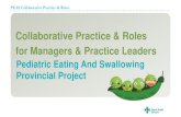 Collaborative Practice & Roles for Managers & Practice Leaders · for Managers & Practice Leaders. PEAS Collaborative Practice & Roles. PEAS Collaborative Practice & Roles • Introductions