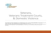 Veterans, Veterans Treatment Courts, & Domestic Violence · 2016. 12. 14. · illness, PTSD, TBI) Violent resistance Broader strategy to stop or contain the abuse, including violence