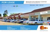 FOR LEASE MISSION ESCONDIDO CENTER...3830 Ray Street, San Diego, A 92104 | Phone (619) 491-0335 | Fax (619) 491-0696 | SITE PLAN Suite PN Suite R Suite S Suite A- Suite D Suite F Suite