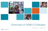 Overview of DSM-5 Changes - Online CE/ CEUs · DSM-5 Revisions •DSM-5 represents an opportunity to better integrate neuroscience and the wealth of findings from neuroimaging, genetics,