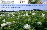 Epidemics and control of early & late blight, 2013 & 14 in ... · Support of The EuroBlight Monitoring initiative, 2013-2015. Improvement of DSS Full Report in the EuroBlight workshop