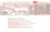 ADQUISICIONES - COAM Files/fundacion... · 2016. 7. 6. · ADQUISICIONES 2015 3 ISOVER La Guía ISOVER : soluciones de aislamiento. -- Azuqueca de Henares, Guadalajara : : ISOVER