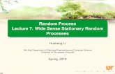 Random Process Lecture 7. Wide Sense Stationary Random ...web.eecs.utk.edu/~hli31/ECE504_2016_files/Lecture7.pdf · Hilbert Space Generated by Stationary Process A random process