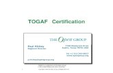 TOGAF Certification - The Open Grouparchive.opengroup.org/public/member/proceedings/q410/17CP.pdf · for example - planning, execution, development, delivery and operation