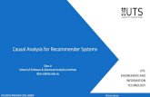 Causal Analysis for Recommender Systemsprojects.dsmi.tech/share/pakdd2019-cars.pdf · 2019. 4. 24. · 4 Causal Analysis for Recommender Systems 14/4/2019 Causality notations Causal
