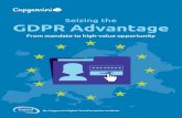 Seizing the GDPR Advantage · Source: Capgemini Digital Transformation Institute GDPR Individuals Survey, March–April 2018. 1. Consumers are more willing to engage with organizations