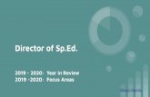 Director of Sp.Ed. - tewksbury.k12.ma.us€¦ · Director of Sp.Ed. 2019 - 2020: Year in Review 2019 -2020: Focus Areas Back to Agenda. 2020-2021 Director of Student Services ...