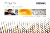 mathEmatics - University of Exeter · 2013. 5. 24. · Coastal Dynamics and Management O Field Course C Frontiers of Interdisciplinary Mathematics O Mathematical Biology and Ecology