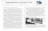 ARCHIVES GAZETTE - Seattle · 2013. 11. 19. · truth and reconciliation. Certainly, our work at the Seattle Municipal Archives is also about supporting the business functions of