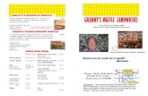 FFLE GRANNY’S WAFFLE SANDWICHESgroupon.s3.amazonaws.com/sponsorship-imgs/chicago/Menu 05... · 2014. 5. 10. · TRINA’S THAI CHICKEN WAFFLE AFFLE Like BBQ? Then you will love
