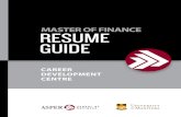 MASTER OF FINANCE RESUME GUIDEumanitoba.ca/.../undergraduate/cdc/media/Final_-_MFin_Resume_Gui… · This MFin Resume Guide is designed to provide you with an overview to help you