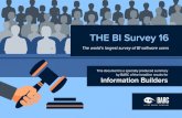 The BI Survey 16 - Cision · THE BI Survey 16 The world´s largest survey of BI software users This document is a specially produced summary by BARC of the headline results for