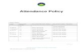 Attendance Policy - Schudio · MBk Attendance policy V1.6 December 2019 Attendance Policy Policy History Date Document version Document Revision History Document Author / Reviewer