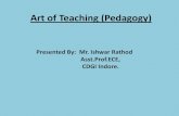 Art of Teaching (Pedagogy) - cdgi.edu.in of Teaching (Pedagogy).pdf · What is teaching? •Teaching is a process intended for learning by inducing a behavioural change in the taught.