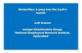 Kimberlites: A peep into the EarthEarths’s mantleWDC EDC Ka Cc 100 km Chennai SGT CG yf Bengal Bangalore Ki b lit 74 o 12 o Lamproites 80 o Kimberlites. Present day Equator 1100