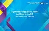 Le générateur d'applications natives AppStudio for ArcGIS · AppStudio for ArcGIS Cédric Despierre Corporon, Fabrice Leray . SIG 2015 - 7 & 8 octobre 2015 - Versailles