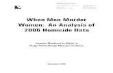When Men Murder Women: An Analysis of 2006 Homicide Data · When Men Murder Women: An Analysis of 2004 Homicide Data (September 2006)! American Roulette: Murder-Suicide in the United