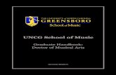 UNCG School of Music · UNCG School of Music Graduate Handbook: Doctor of Musical Arts (revised 08/2017) 2 Gr Graduate Handbook: Doctor of Musical Arts DMA – Doctor of Musical Arts