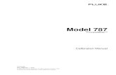 Model 787€¦ · Model 787 ProcessMeter Calibration Manual PN 641891 May 1998 Rev. 1, 9/00 © 1998, 2000 Fluke Corporation, All rights reserved. Printed in USA All product names
