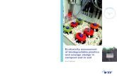 Ecotoxicity assessment of biodegradable plastics …...Funding Agency for Technology and Innovation (TEKES), the Ministry of Agricul-ture and Forestry and VTT. Furthermore, the European