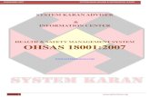 HEALTH & SAFETY MANAGEMENT SYSTEM …...OHSAS 18001:2007  OHSAS18001:2007 SYSTEMKARAN ADVISER & INFORMATION CENTER 2  ...