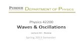 Physics 42200 Waves & Oscillationsjones105/phys42200_Spring... · Single-Slit FraunhoferDiffraction Light with intensity impinges on a slit with width 1 Source strength per unit length: