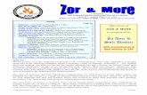 o Jno An & o So D li astur · Children’s Corner F ZAF Calendar: Up INDEX itorial: Co Page No. mme b ay-14): nts y Pauli Bhadha, Editor 1 issue of E red by An & li astur ZOR & MOR