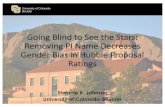 Going Blind to See the Stars: Removing PI Name Decreases ......Going Blind to See the Stars: Removing PI Name Decreases Gender Bias in Hubble Proposal Ratings Stefanie K. Johnson University