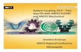System Coupling 14.0 –Two way FSI with ANSYS FLUENT and ...€¦ · Fluid‐structure interaction problems encompass a wide range of applications in many different industries. Aerospace,