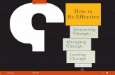 How to Be Effective - Porchlight Books · weeding—tuning up the way you do things; (b) new strategic initiatives—trying out new things and scaling them up if they work; and (c)