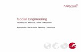 Social Engineering€¦ · Social Engineering - Recon Digital •Search Engines •Email Harvesting •DNS Records •Social Medial •Metadata •Public Records Physical •Physical